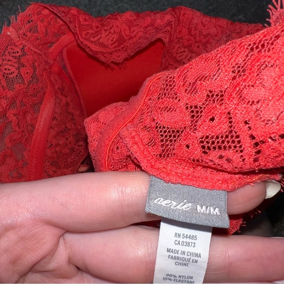 Aerie - Red Lace Y Bralette - Medium - Picture 3 of 3